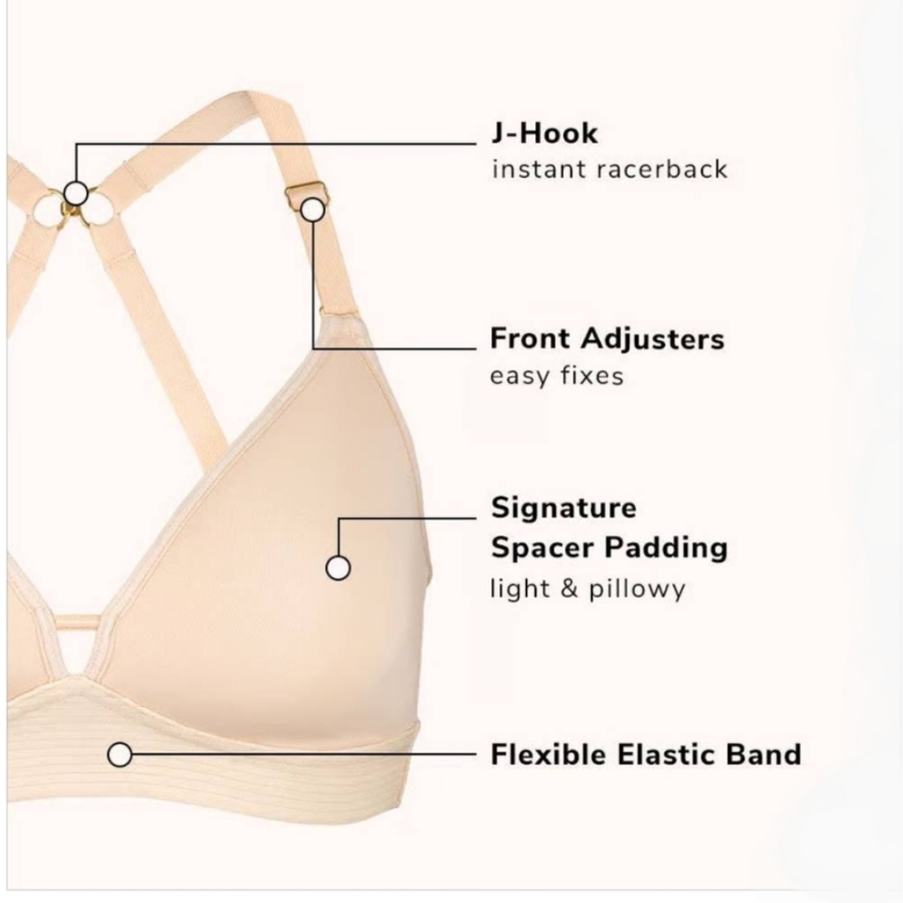 Lively Spacer Bra With Convertible Straps In Toasted Almond Size 36DD - Picture 10 of 11